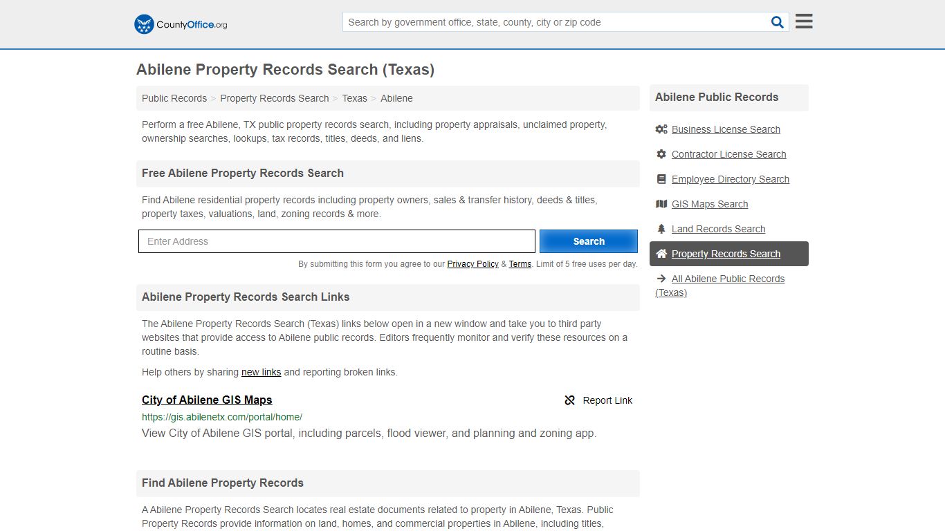 Property Records Search - Abilene, TX (Assessments, Deeds ...